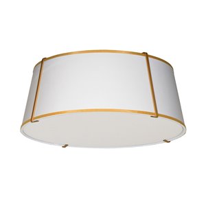 Plafonnier Trapezoid de 22 po blanc à ampoule à incandescence de Dainolite