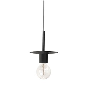 Dainolite Roswell Transitional Matte Black 8-in Pendant Light