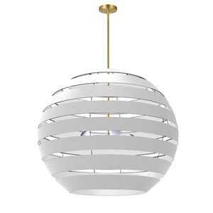Lustre blanc moderne/contemporain à 4 lumières Hula par Dainolite