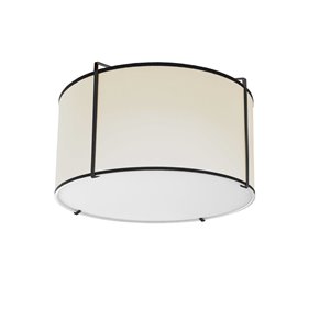 Plafonnier Trapezoid de 12 po de style moderne/contemporain crème à ampoule à incandescence de Dainolite