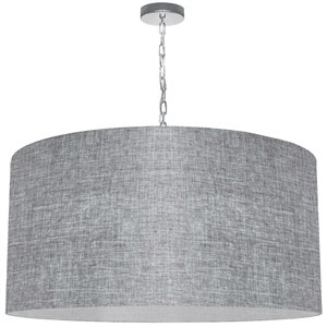 Luminaire suspendu transitionnel gris pâle Braxton par Dainolite de 32 po