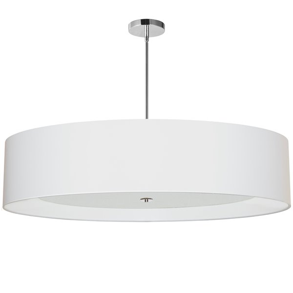 Luminaire suspendu moderne/contemporain blanc Helena par Dainolite de 40 po