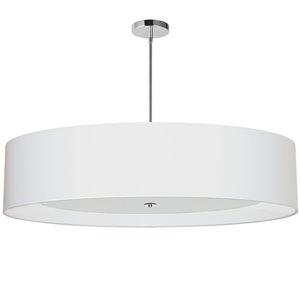 Luminaire suspendu moderne/contemporain blanc Helena par Dainolite de 40 po