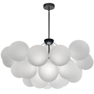 Dainolite Miles 8-Light Matte Black Modern/Contemporary Chandelier