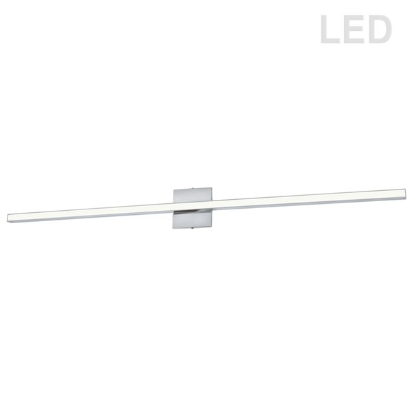 Luminaire pour meuble-lavabo moderne à 1 lumière de 47,5 po Arandel par Dainolite, chrome poli