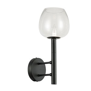 Dainolite 5-in W Nora 1-Light Matte Black Modern Wall Sconce