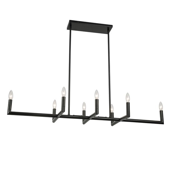 Lustre moderne/contemporain Nora noir mat à 8 lumières par Dainolite