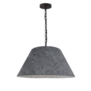 Luminaire suspendu transitionnel gris Brynn par Dainolite de 15 po