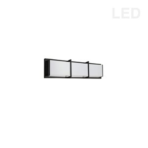 Dainolite Winston 1-Light 17-in Black Modern Vanity Light