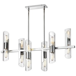 Lustre transitionnel Samantha en chrome poli à 12 lumières par Dainolite