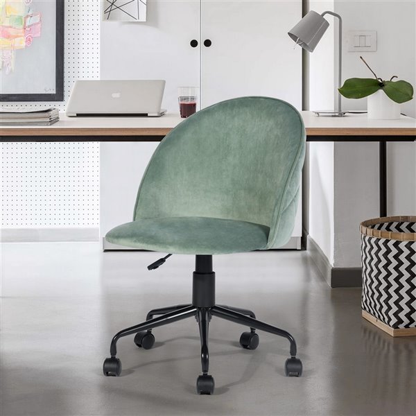 Chaise de bureau pivotante contemporaine et ergonomique avec hauteur réglable Romba de FurnitureR, cactus