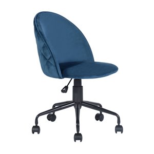FurnitureR Romba Blue Contemporary Ergonomic Adjustable Height Swivel Desk Chair