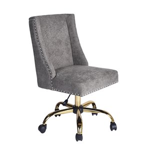 FurnitureR Tronco Grey Contemporary Ergonomic Adjustable Height Swivel Manager Chair