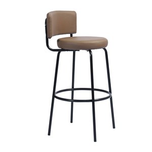 Homycasa Chive Brown Bar Height (27-in to 35-in) Upholstered Bar Stools - Pack of 2