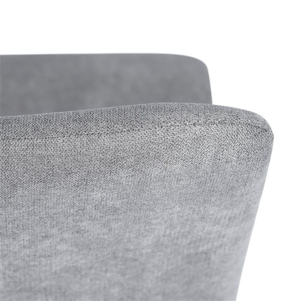 Ensemble de 4 chaises de salle à manger en tissu gris Homycasa - Or