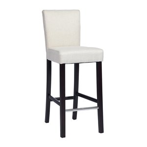 Tabouret de bar rembourré Nielsen crème à hauteur de bar (27 po à 35 po) par FurnitureR, ens. de 2