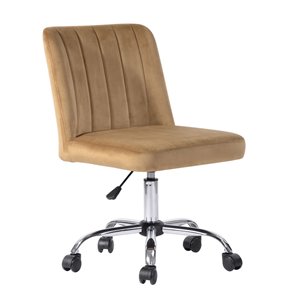 FurnitureR Maker Brown Contemporary Ergonomic Adjustable Height Swivel Desk Chair