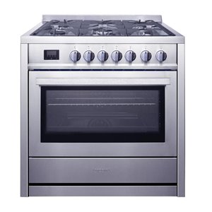 Ancona - 36” 3.8 cu. ft. Gas Range with 5 Burners and Convection Oven