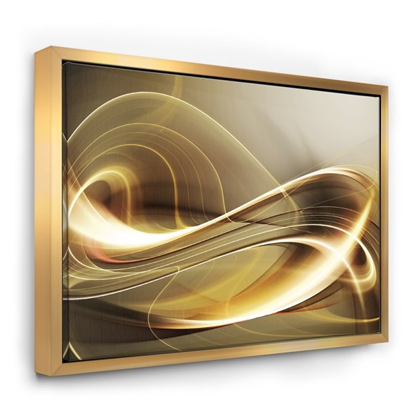 Designart 30-in x 40-in Elegant Modern Sofa with Gold Wood Framed Wall Panel