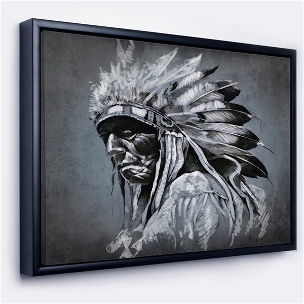 Designart Metal Wall Art Black Wood Framed 32-in H X 42-in W Places Canvas Wall Panel