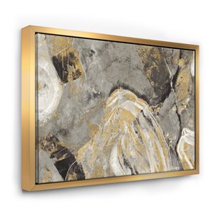 Designart Metal Wall Art Gold Wood Framed 24-in H X 32-in W Sports Canvas Wall Panel