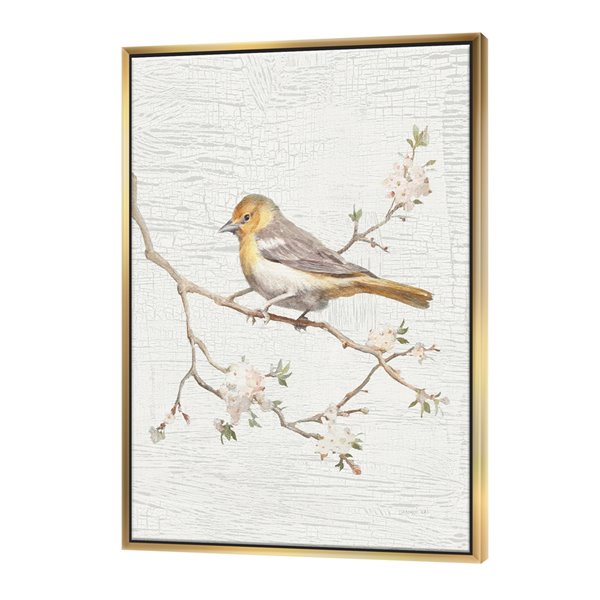 Designart Metal Wall Art Gold Wood Framed 32-in H X 24-in W Animals ...