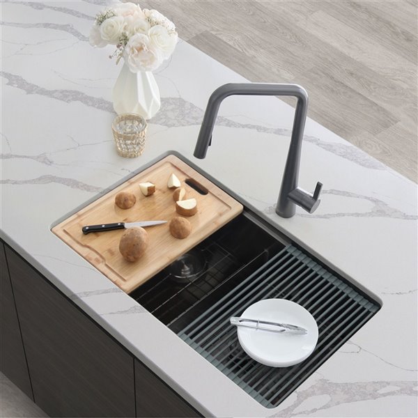 Évier de cuisine double Versa de Stylish, sous-comptoir, 32 po x 19 po