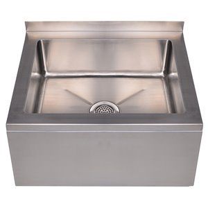 Whitehaus Collection 27.75-in x 27.75-in 1-basin Stainless Steel Freestanding Laundry Sink