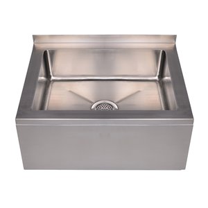 Whitehaus Collection 20-in x 24-in 1-basin Stainless Steel Freestanding Laundry Sink