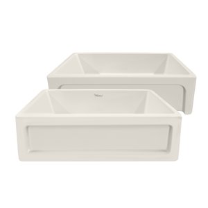 Whitehaus Collection Glencove Undermount Apron Front/Farmhouse 33-in x 20-in Biscuit Single Bowl Kitchen Sink