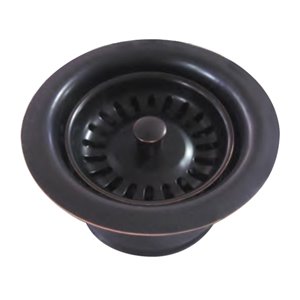 Whitehaus Collection 3.5-in Oil Rubbed Bronze Highlighted Stainless Steel Strainer with Basket Included