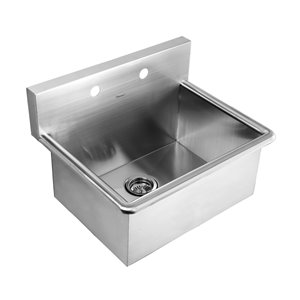 Whitehaus Collection 25-in x 19.5-in 1-basin Stainless Steel Wall Mount Laundry Sink