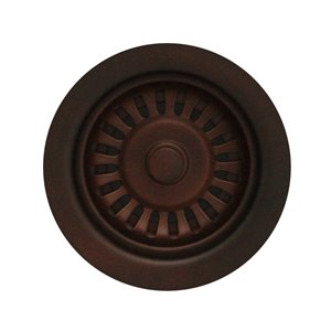 Whitehaus Collection 3.5-in Mahogany Bronze Stainless Steel Rust Resistant Strainer Basket with Lock Mount Included