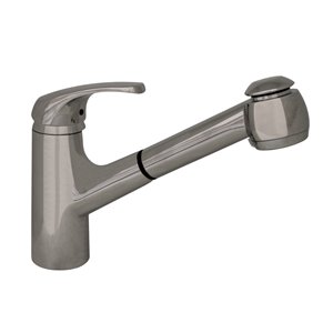 Whitehaus Collection Marlin Polished Chrome 1-handle Deck Mount Pull-out Handle/lever Residential Kitchen Faucet