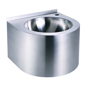 Whitehaus Collection Noah Collection Stainless Steel Wall-mount Round Bathroom Sink ( 15.75-in x 15.75-in )