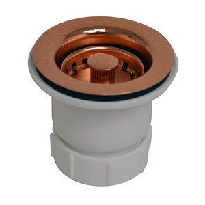 Whitehaus Collection 2-in Polished Copper Stainless Steel Rust Resistant Strainer Basket with Lock Mount Included