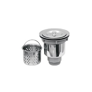 Whitehaus Collection 3.5-in Stainless Steel Stainless Steel Rust Resistant Strainer Basket (Lock Mount Included)