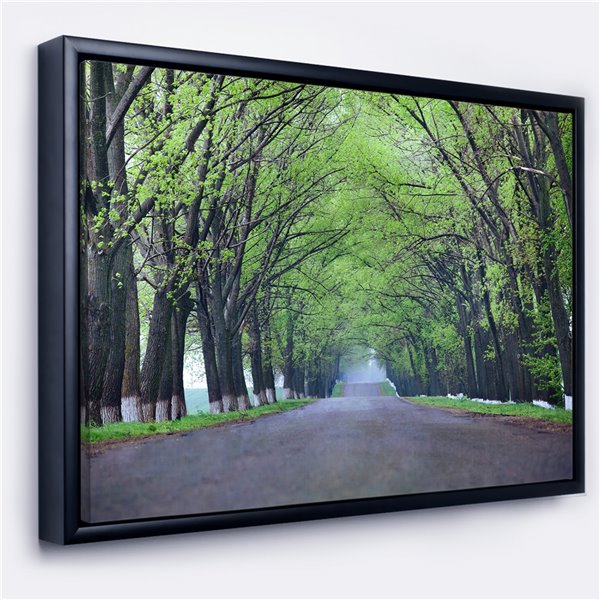 Designart 14-in x 22-in Arched Trees Over Country Road Landscape Canvas ...