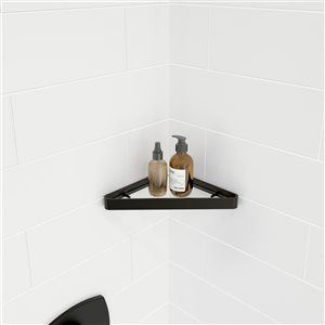 MAAX Glass Wall Mount Bathroom Shelf in Matte Black