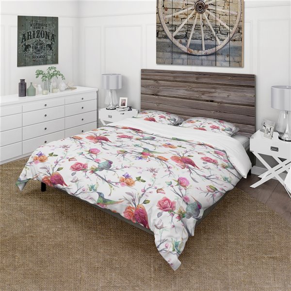 Designart 3-Piece White Farmhouse King Duvet Cover Set BED18720-K | RONA