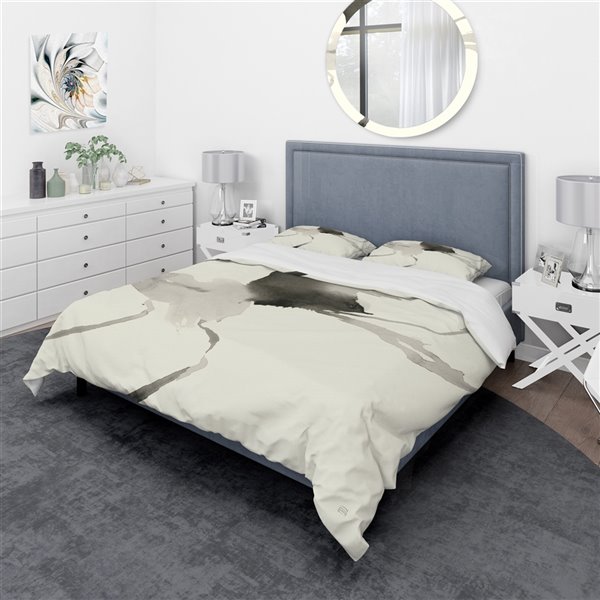 Designart 3-Piece Grey Geometric King Duvet Cover Set BED30219-K | RONA