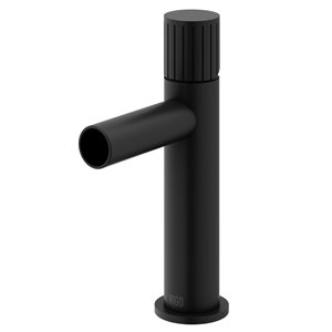 Robinet de salle de bain monotrou Ashford par VIGO à 1 poignée en noir mat, homologué WaterSense
