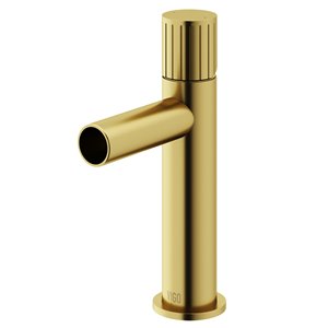 Robinet de salle de bain monotrou Ashford par VIGO à 1 poignée en or brossé mat, homologué WaterSense