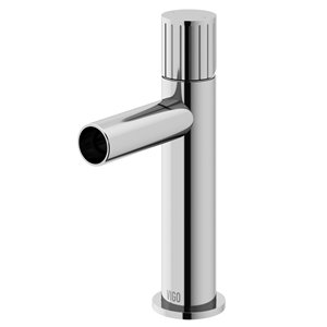 Robinet de salle de bain monotrou Ashford par VIGO à 1 poignée en chrome, homologué WaterSense