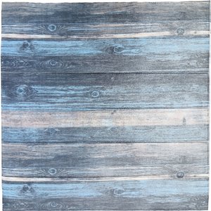 Charcoal Blue Beige Faux Wood Self Adhesive 3D Wall Panel, 5-Pack