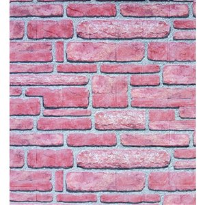 Red Faux Brick Self Adhesive 3D Wall Panel