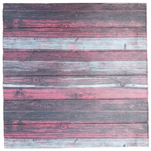 Charcoal Red Off-White Faux Wood Self Adhesive 3D Wall Panel, 5-Pack