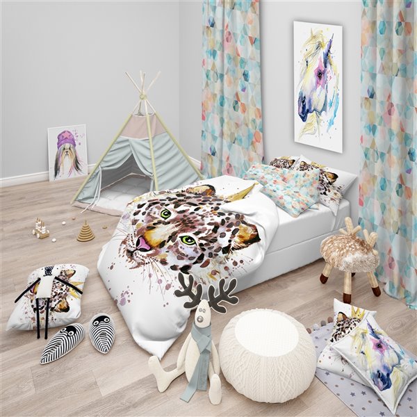 Designart 3Piece Gold Queen Duvet Cover Set BED13222Q RONA