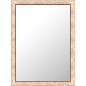 Mirrorize Canada 24-in x 32-in Rectangle Speckled Beige Framed Wall Mirror