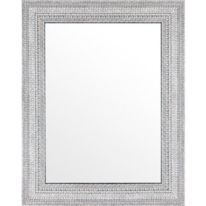 Mirrorize Canada 27.5-in x 35.5-in Rectangle White and Grey Framed Wall Mirror